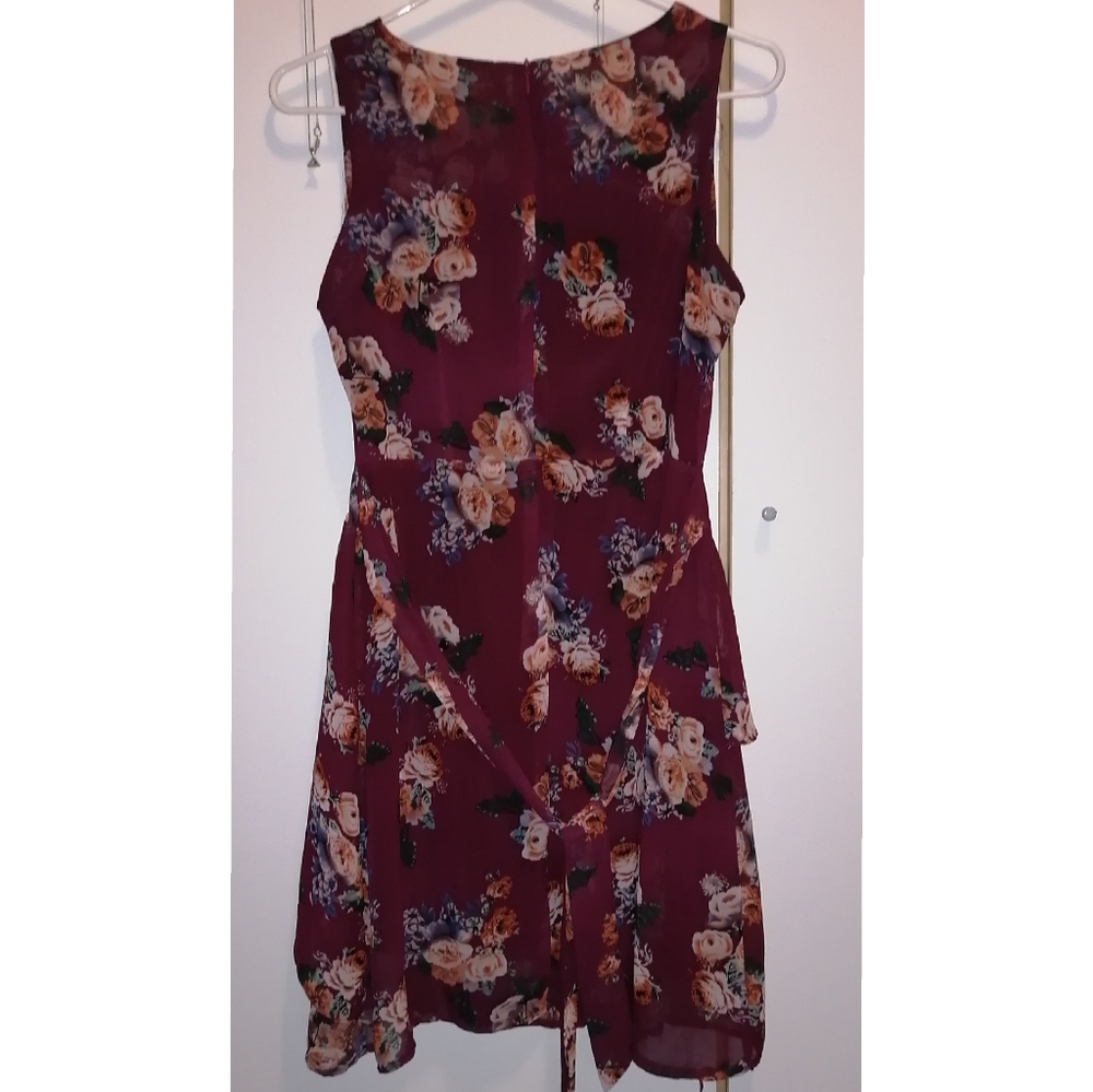 Red floral dress S/M - Picture 4 of 11